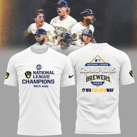 Limited Edition Milwaukee Brewers 2026 National League Champions T-shirt