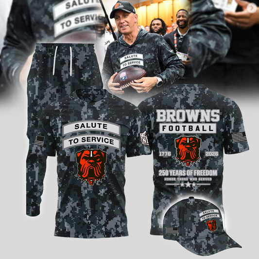 Salute to Service Cle Browns Camo Football TShirt