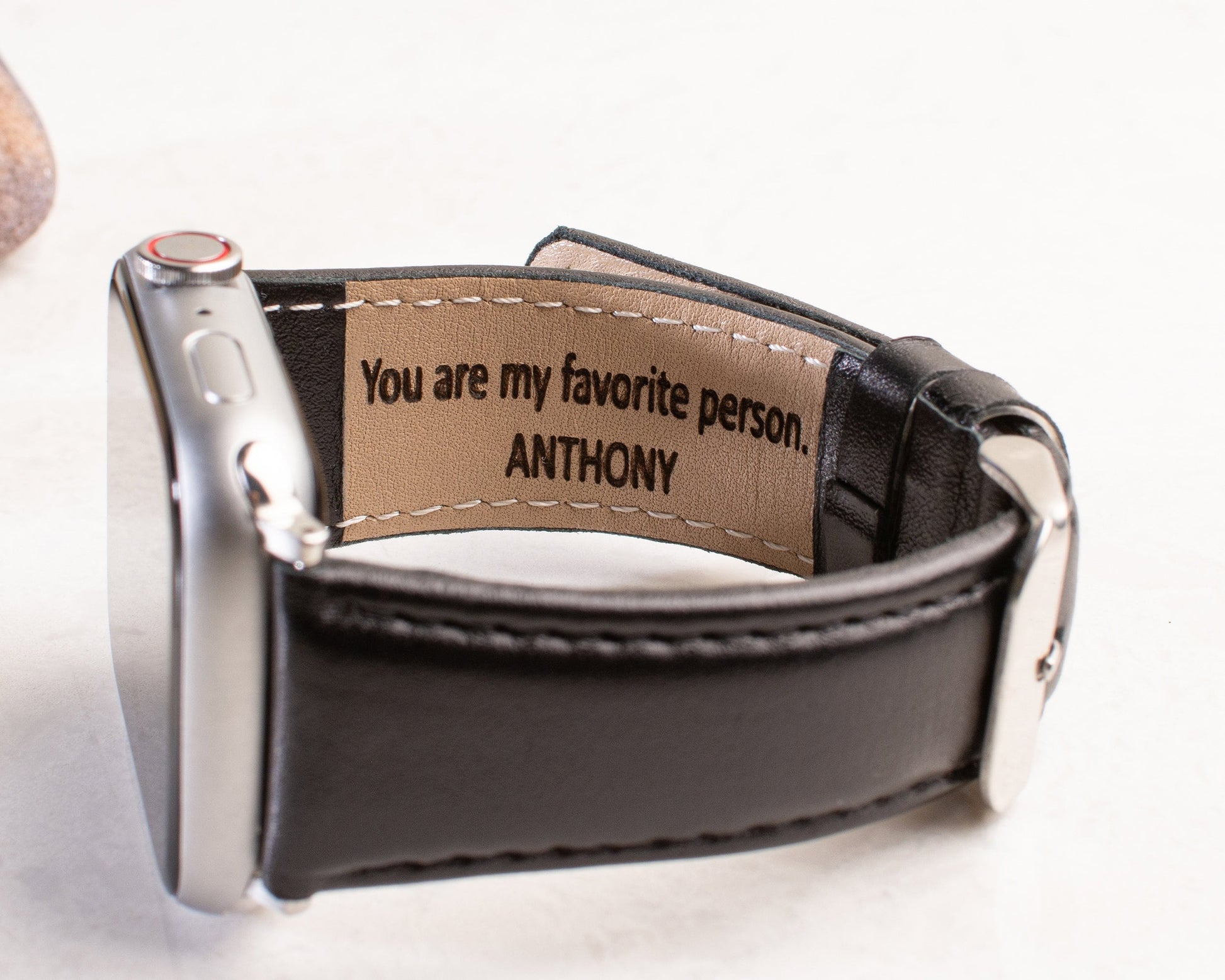 Apple Custom Leather Watch Band Gift for Men's (38-40-41-42-44-45-46-49mm)