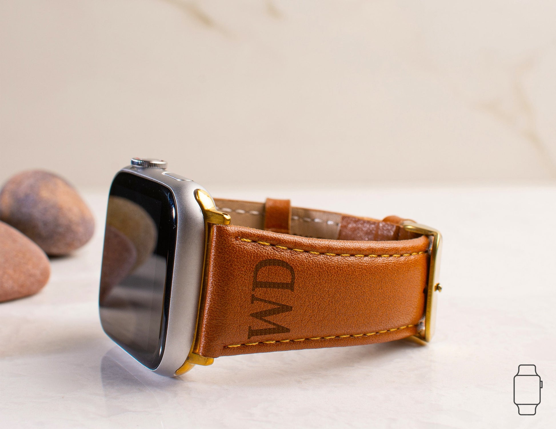 Men's Leather Apple Watch Band - Handmade Custom Strap - Father's Day Gift