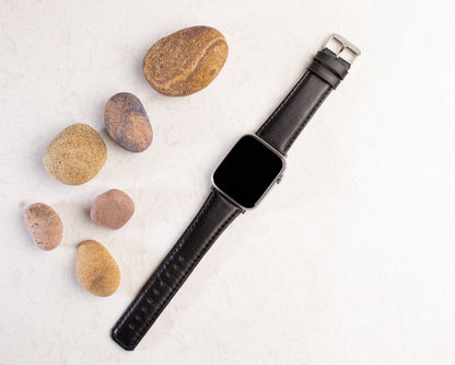 Personalized Leather Apple Watch Band: Full Grain, Handmade in Canada