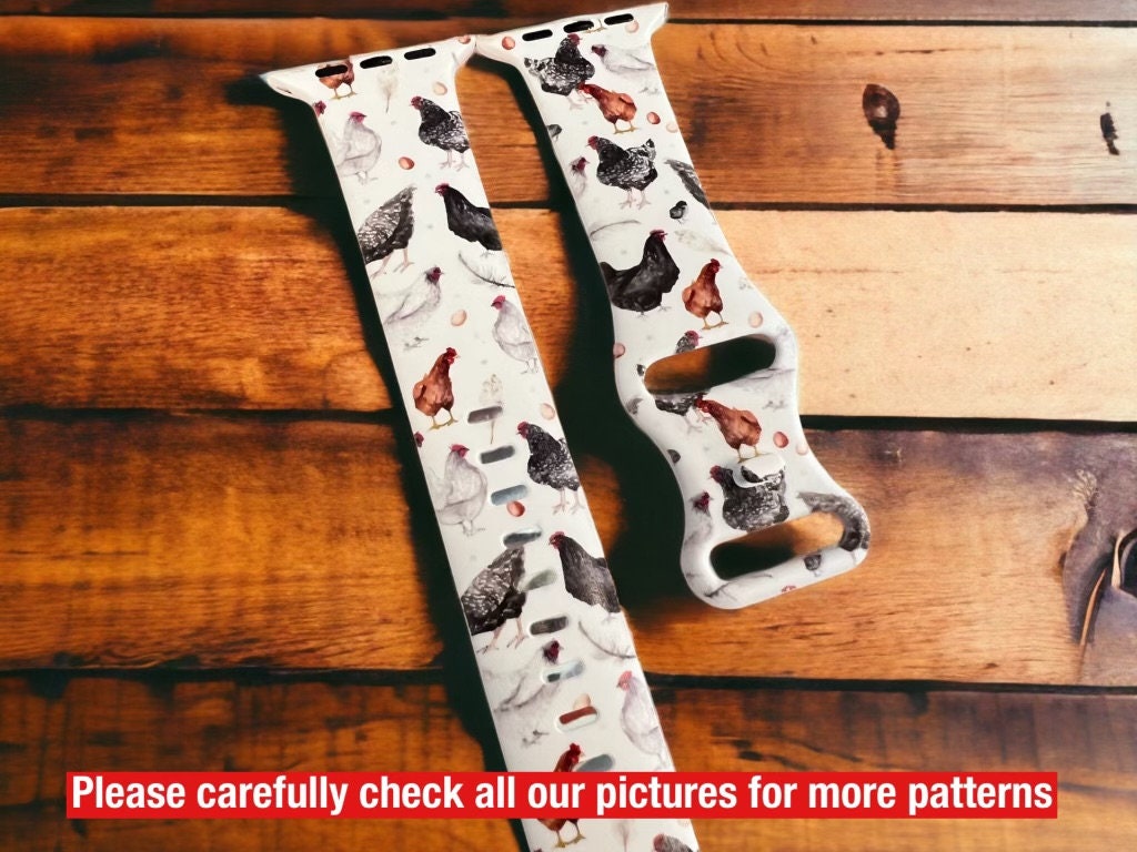 Chicken watch band|38/40mm chicken watch band|45mm chicken watch band|gift for chicken lover|versa chicken watch band|series 8 watch band|41