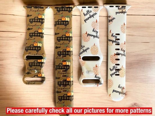 Trucks pumpkin|Cute watch band|Christmas gift|Gift for her|New straps|Replacement band|galaxy watch band|versa 4 bands|20mm|41mm|49mm