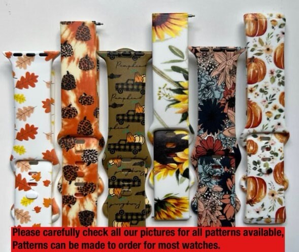 Fall watch band|pumpkin watch band|fall smart watch band|new watch band|Pumpkin watch band|Leaf watch band|fall decor|pumpkin decor|38mm