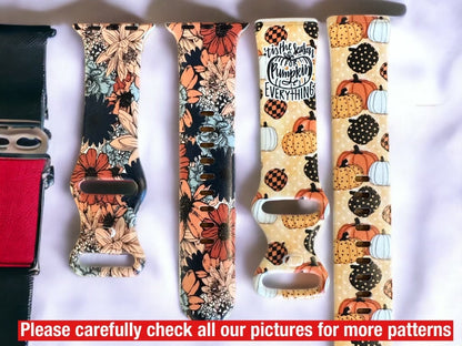 Pumpkin watch band|Fall watch band|Hello pumpkin|Mum watch band|Mum shopping|Galaxy watch band|Versa watch band|Leopard band|Colorful band