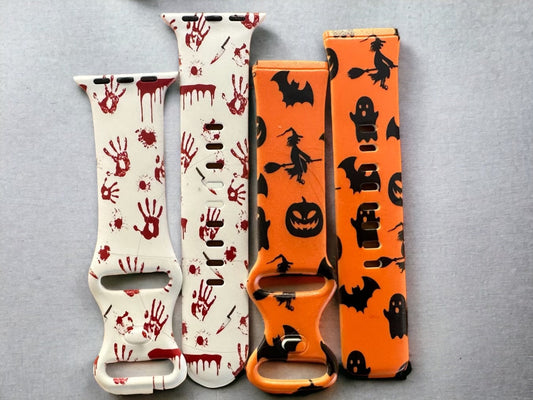 Halloween watch band|Spooky season|Cute halloween gift|Gift for halloween|New watch band|Orange band|Scary watch band|New watch band
