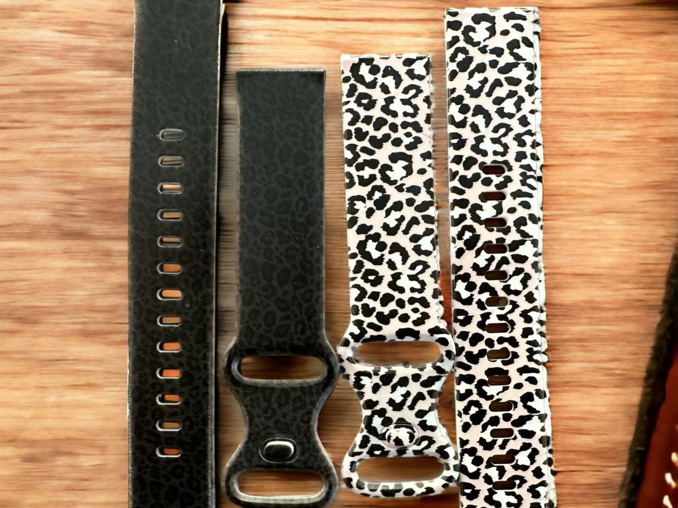 Leopard watch band|Cheetah watch band|41mm band|38mm watch band|Fitbit versa band|Black leopard band|Galaxy watch band|Christmas watch band
