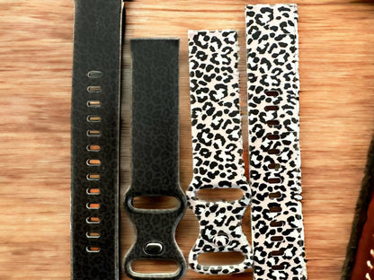 Leopard watch band|Cheetah watch band|41mm band|38mm watch band|Fitbit versa band|Black leopard band|Galaxy watch band|Christmas watch band