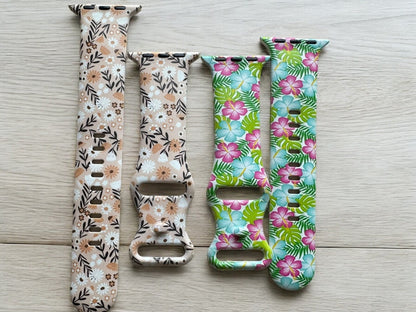 Galaxy watch band|Floral watch band| Series 8 watch band| 41mm band| Band for smart watch| Fitbit versa watch band| Band for fitbit|