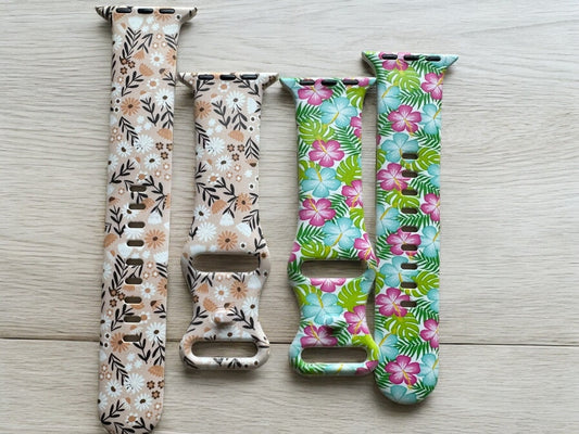 Galaxy watch band|Floral watch band| Series 8 watch band| 41mm band| Band for smart watch| Fitbit versa watch band| Band for fitbit|