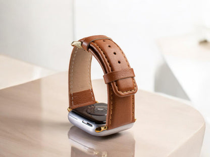 Apple Custom Leather Watch Band Gift for Men's (38-40-41-42-44-45-46-49mm)
