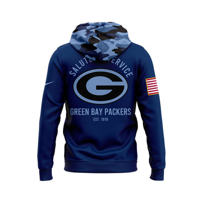Green Bay Packers NFL Salute to Service Army 250 Limited Edition Hoodie