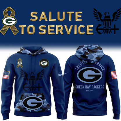 Green Bay Packers NFL Salute to Service Army 250 Limited Edition Hoodie