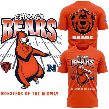 Baloo – Chicago Bears Orange T-Shirt for Adults & Kids – Disney | Champion NFL