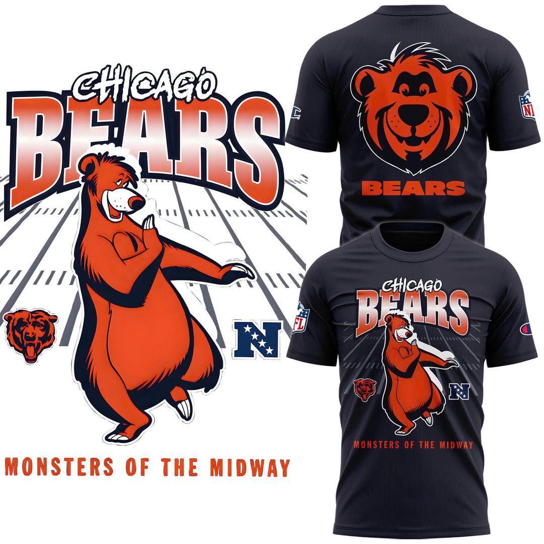 Baloo – Chicago Bears Navy T-Shirt for Adults & Kids – Disney | Champion NFL