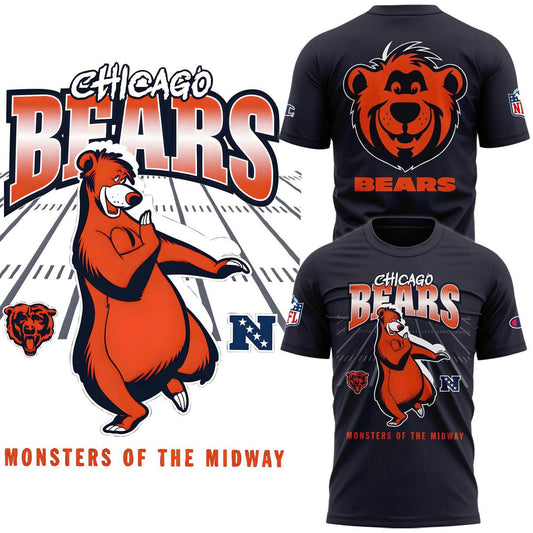 Baloo – Chicago Bears Navy T-Shirt for Adults & Kids – Disney | Champion NFL