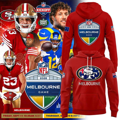 San Francisco 49ers NFL 2026 Melbourne Game Hoodie