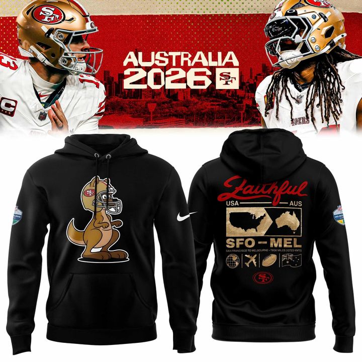 Unisex Nike Black San Francisco 49ers 2026 Melbourne Game Limited Hoodie