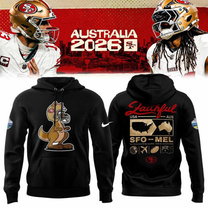 Unisex Nike Black San Francisco 49ers 2026 Melbourne Game Limited Hoodie