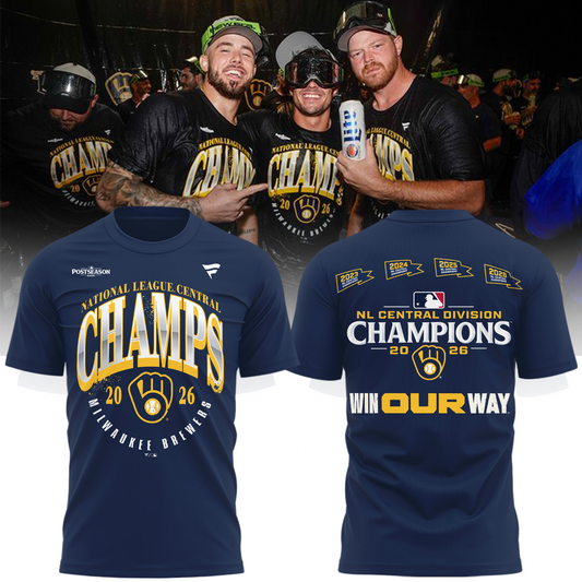 Limited Edition Milwaukee Brewers 2026 NL Central Division Champions T-shirt