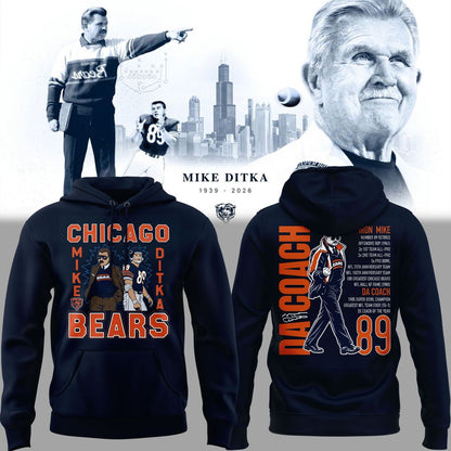 Chicago Bears - Coach Mike Ditka - Paying Tribute to Da Coach Hoodie