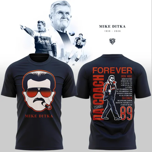 Coach Mike Ditka Chicago Bears - Remembering a Legend - Paying Tribute to Da Coach T-Shirt