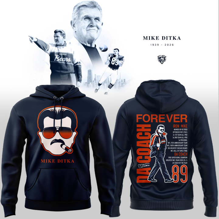 Chicago Bears - Coach Mike Ditka - Paying Tribute to Da Coach Hoodie