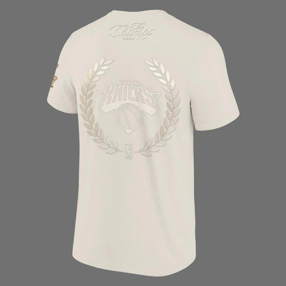 Limited edition New York Knicks 2026 NBA Finals Champions Standard Issue Full-Tee Team Signatures Print - Cream