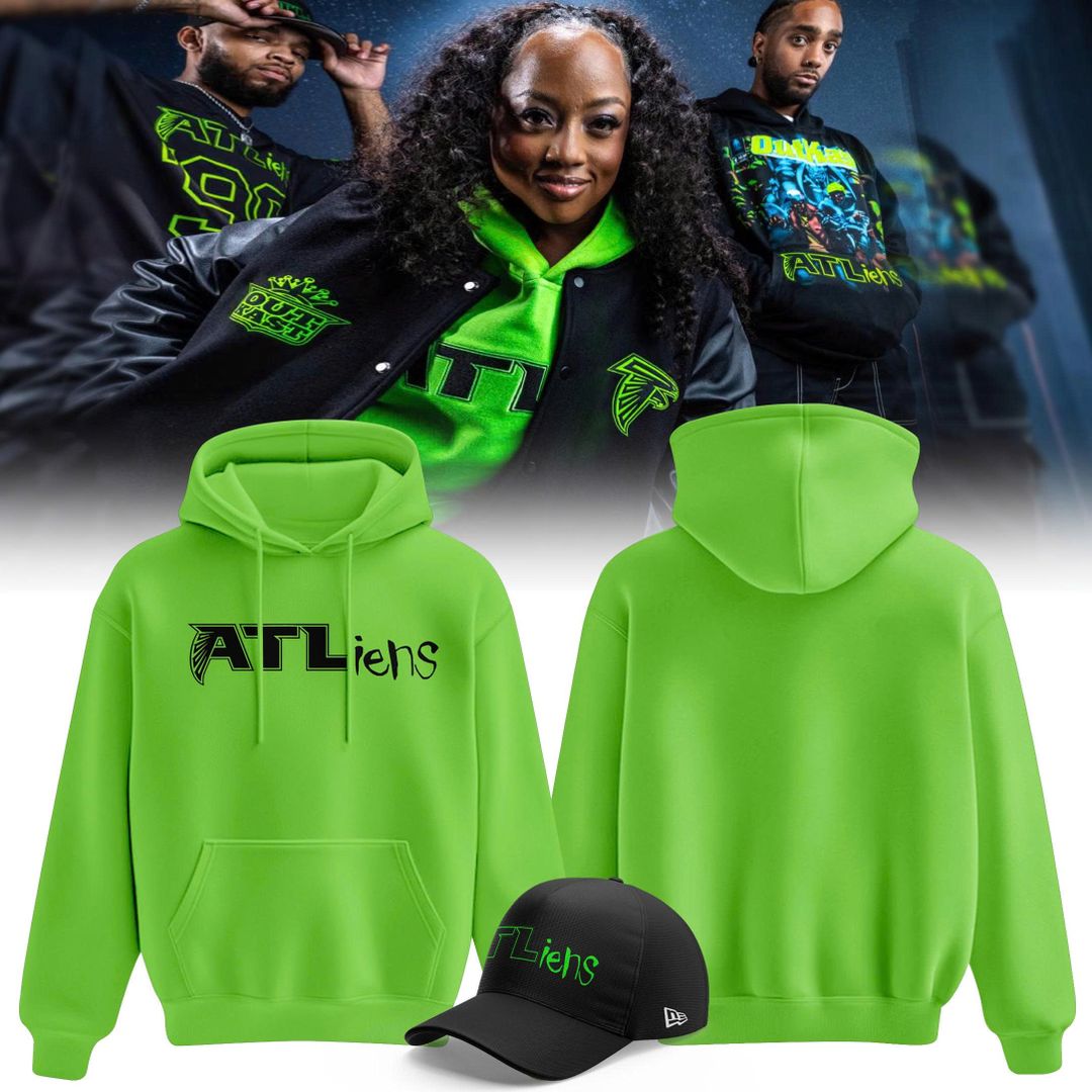 OutKast x Atlanta Falcons ATLiens 30th Anniversary Front and Back Graphic Hoodie