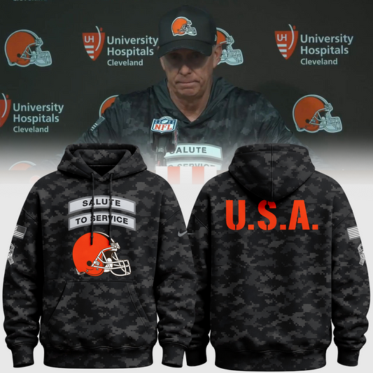Special Edition Hoodie Coach Todd Monken Cleveland Browns 2026 Salute to Service