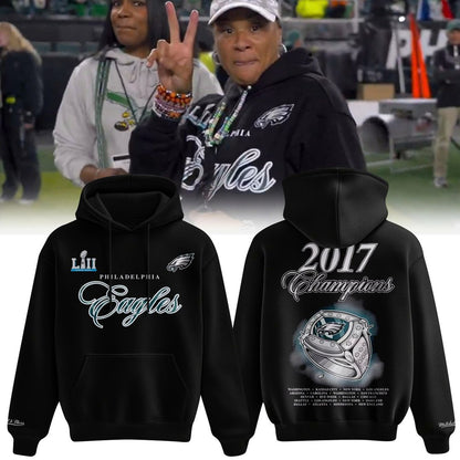awn Staley Rocks the Philadelphia Eagles 2017 Champions Hoodie