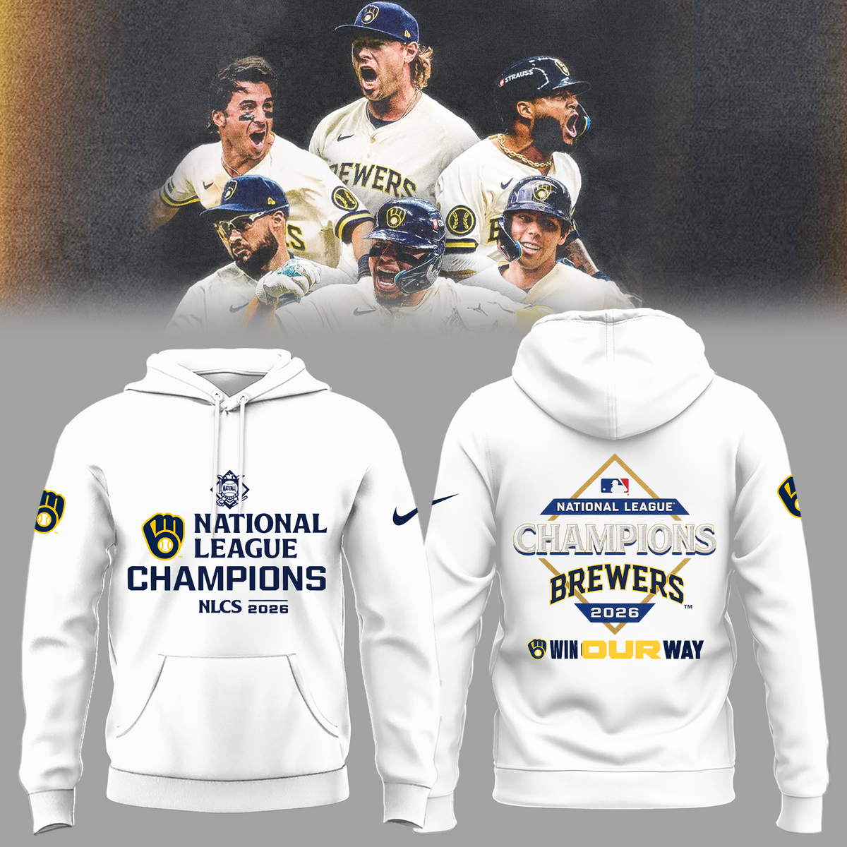 Limited Edition Milwaukee Brewers 2026 National League Champions Hoodie