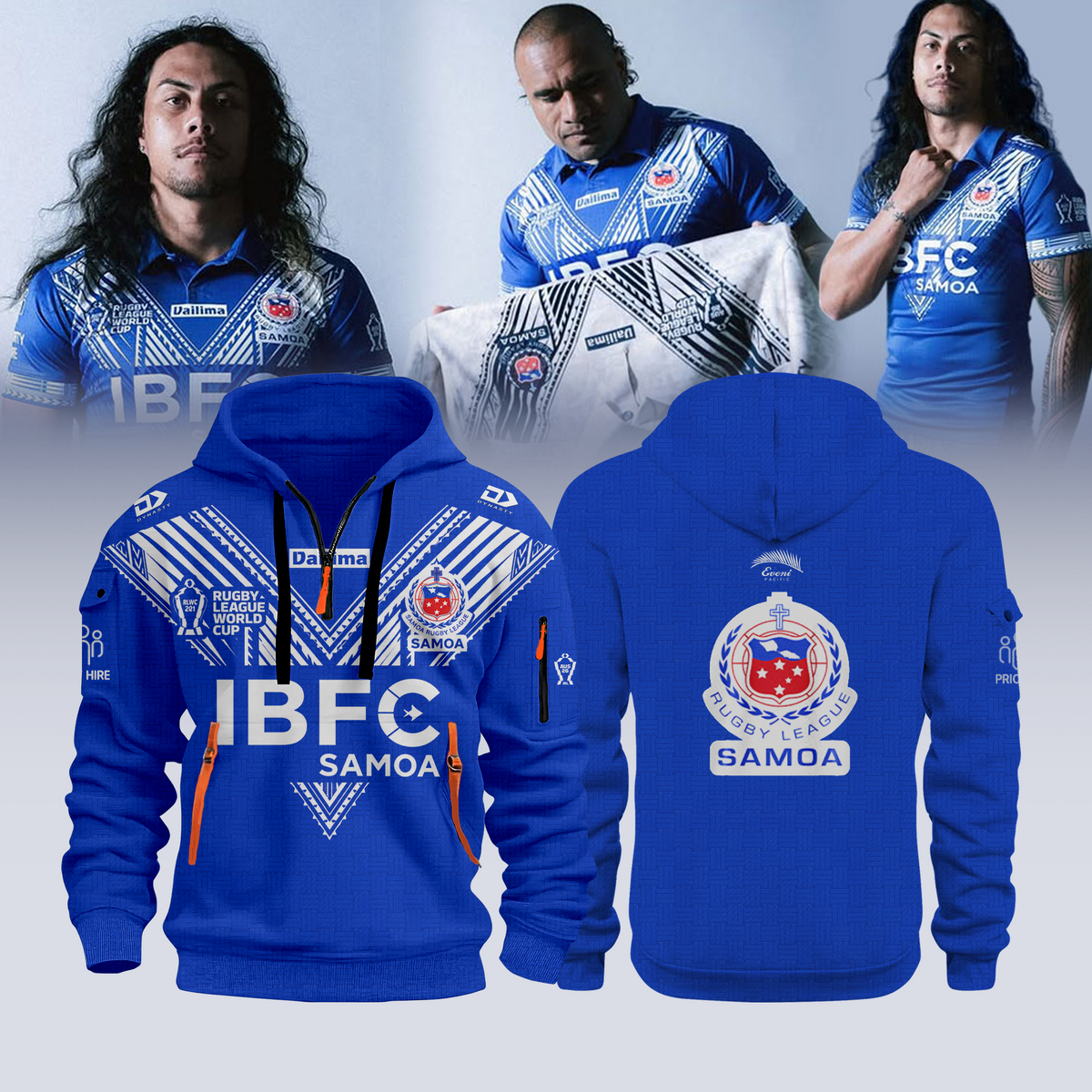Toa Samoa Rugby Toa Samoa 2026 Toa Samoa Captain’s Run Inspired by the patterns of the turtle shell Halfzip