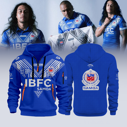 Toa Samoa Rugby Toa Samoa 2026 Toa Samoa Captain’s Run Inspired by the patterns of the turtle shell Halfzip