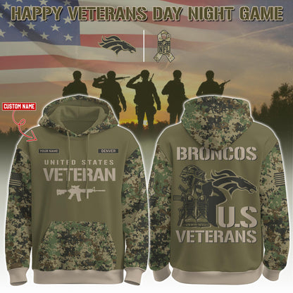 Denver Broncos - Veteran Day 2025 Hoodie Limited Edions
