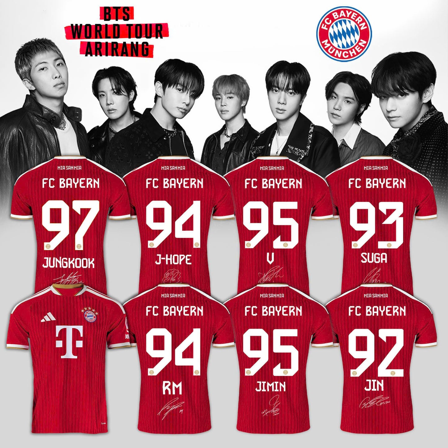 BTS WORLD TOUR ‘ARIRANG’ x FC Bayern München Special presents for a special team! Jersey